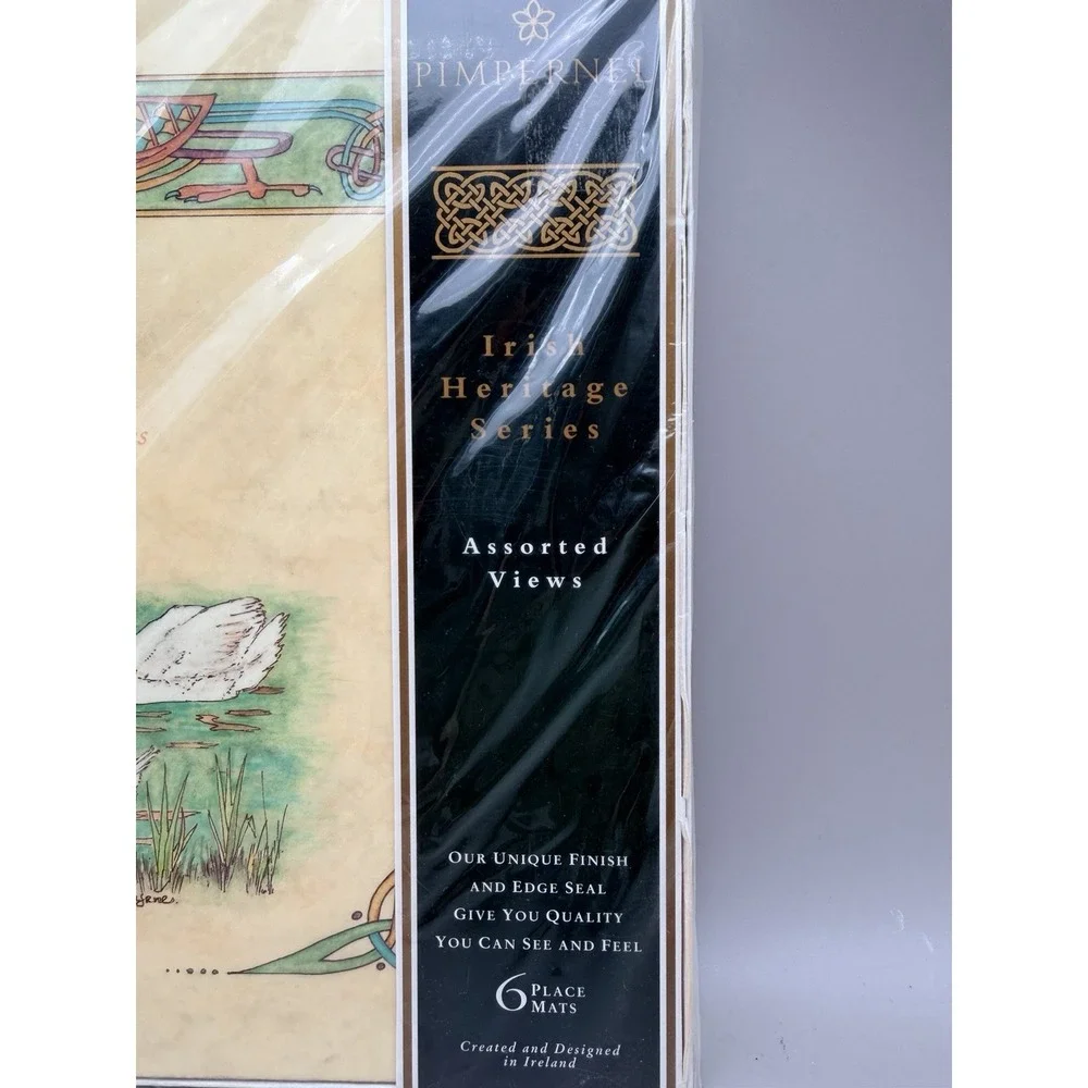 Pimpernel Irish Heritage Series Children of Lir 6 Placemats Sealed Made Ireland